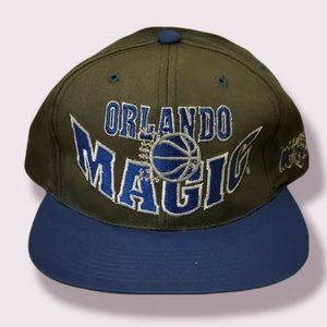 Rare 90's VTG The G Cap "ORLANDO MAGIC" Original Snapback Hat w Green Under Brim